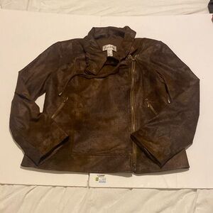 Joseph Ribkoff Rich Brown Suede “Look’ Motto Style Jacket